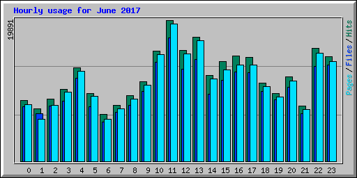 Hourly usage for June 2017