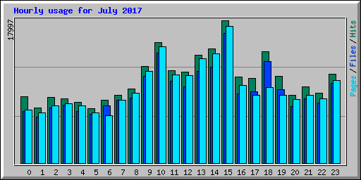 Hourly usage for July 2017
